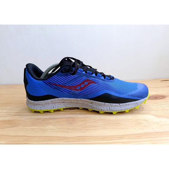 Saucony Peregrine 12 Trail Running Shoes Men\'s Size 11.5 Blue/Lime Excellent main image 6